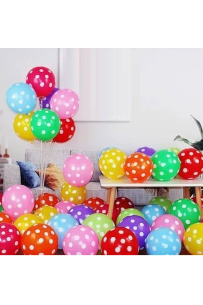 Boxwoods 50 PCS Of Multicolor Polka Dot Balloons - Image 1