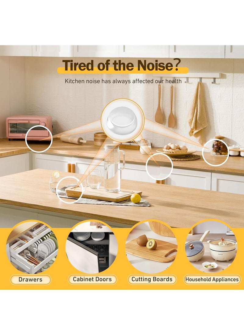 Hyzone Self Adhesive Door Bumper Pads 100 Pcs Noise Dampening Bumper Pads for Door Cabinets Drawers Furniture Cutting Boards Glass Tops Mute Buffer 100 Pcs  - Image 3