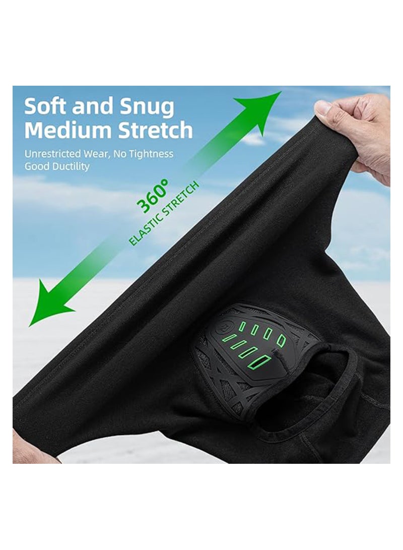 Excefore Balaclava Ski Mask Thermal Windproof Balaclava Mask, 3D Design Breathable, Cold Weather for Skiing, Snowboarding, Motorcycle, Cycling, Black Green  - Image 5