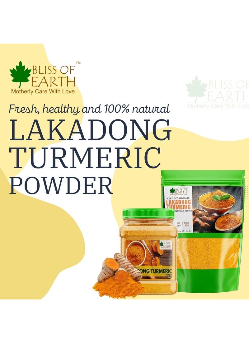 BLISS OF EARTH 500gm High Curcumin Certified Organic Lakadong Turmeric Powder For Daily Cooking  - Image 2