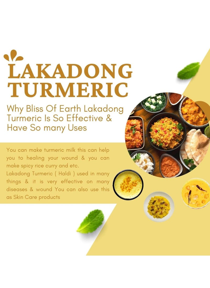 BLISS OF EARTH 500gm High Curcumin Certified Organic Lakadong Turmeric Powder For Daily Cooking  - Image 3
