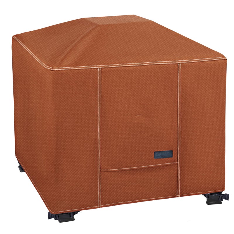 NettyPro Fire Pit Cover Square Waterproof Outdoor Firepit Cover for Gas Propane Fire Pit Table, 28 x 28 x 24 inch, Brown - Image 1