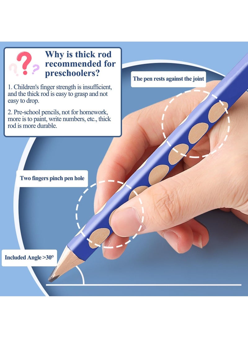 VUCATIN 30PCS Eraser Pencil Set, Triangular Rod HB Pencil with Pen Grip Correction Function, Suitable for School, Sketching, Painting, Art, Home and Office - Image 5