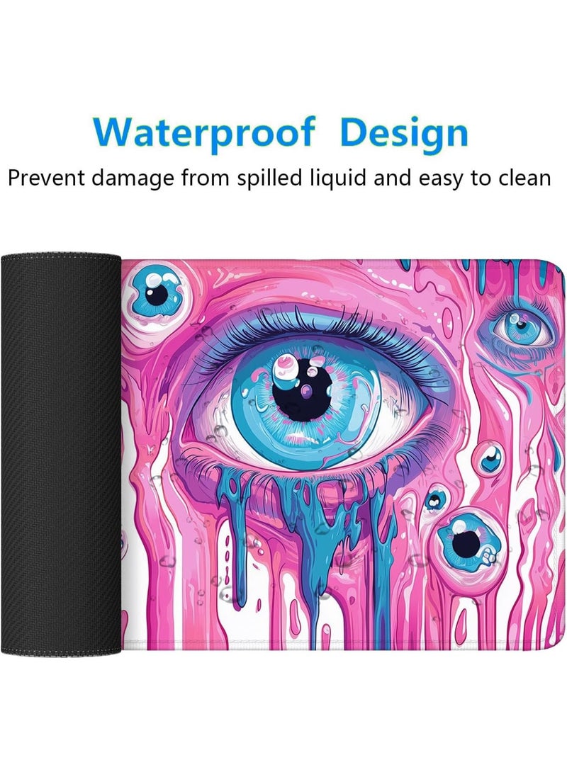 Wilderness Style Eyes Mouse-Pad Mousepad with Non-Slip Rubber Base Gaming Mouse Mat Waterproof Fanny Mousepad Washable Computer Mouse Pads for Laptop Office Home Working - Image 4