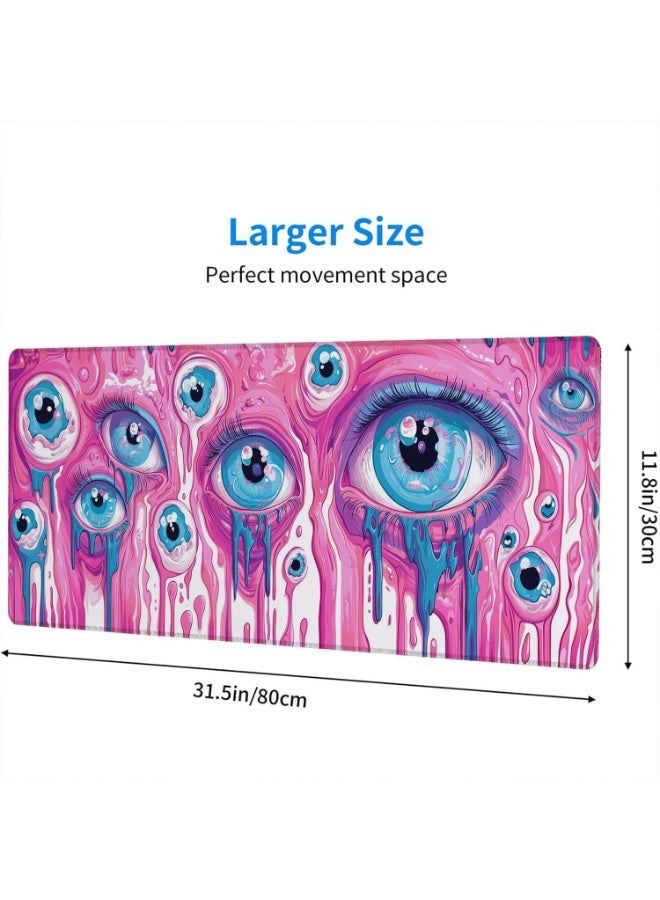 Wilderness Style Eyes Mouse-Pad Mousepad with Non-Slip Rubber Base Gaming Mouse Mat Waterproof Fanny Mousepad Washable Computer Mouse Pads for Laptop Office Home Working - Image 5