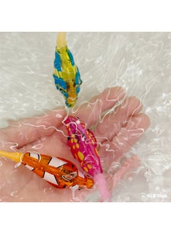 Generic Baby Bathing Luminous Induction Electric Small Fish Play Water Pet Fish Swimming Water Fish Swimming Simulation Clown Fish Toy-Color:Electric Small Fish Luminous Induction (4 Color Random, Specify The Note)-Specifications:Packing Size: 11*15cm, Fish Size: 7.6*3.5CM  - Image 4