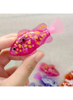 Generic Baby Bathing Luminous Induction Electric Small Fish Play Water Pet Fish Swimming Water Fish Swimming Simulation Clown Fish Toy-Color:Electric Small Fish Luminous Induction (4 Color Random, Specify The Note)-Specifications:Packing Size: 11*15cm, Fish Size: 7.6*3.5CM  - Image 5