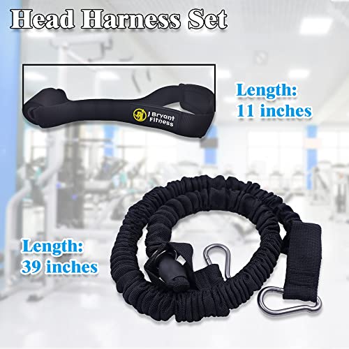 J Bryant Neck Harness Head - Weight Lifting with Resistance Bands - Adjustable Length Neck Training Strap with Door Anchor Neck Strength Training Equipment - Image 3