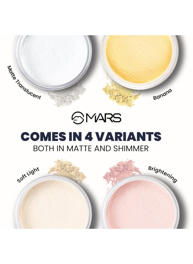 مارس بودرة تثبيت سائبة من مارس ترند | خفيفة الوزن وطويلة الأمد | بودرة تثبيت فائقة النعومة لمكياج الوجه (٨٫٠ غرام) (٠٣-نات لايت)، لون غير لامع، أبيض - Image 2