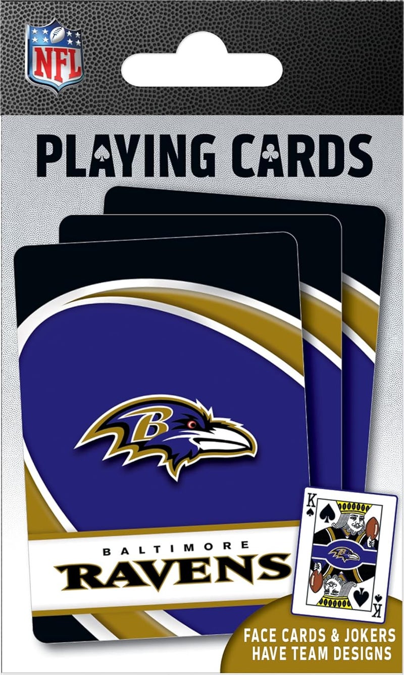 Master Pieces NFL Playing Cards – Officially Licensed Baltimore Ravens Football Deck for Adults and Kids – Premium Team Collectible Poker Game Set – Perfect Birthday or Holiday Baltimore Ravens Gifts - Image 1