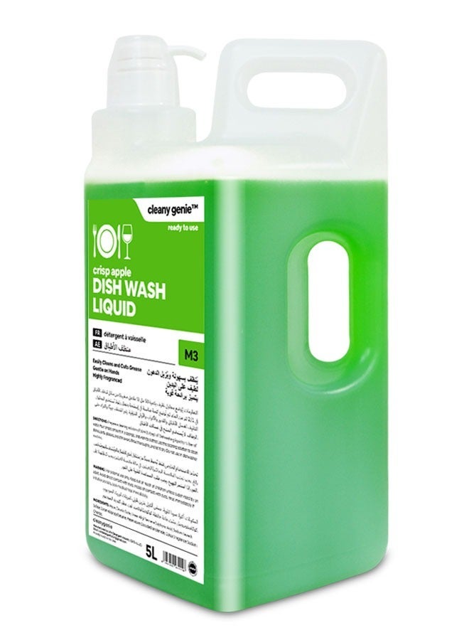 cleany genie Long Lasting Dishwashing Liquid - Crisp Apple Fragrance 5 Liter - Image 2