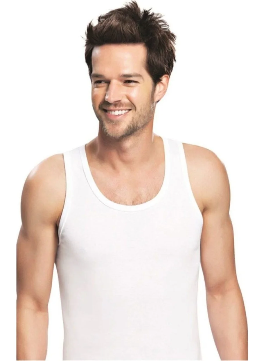 Tutku Men's White 6-Pack Classic Undershirt