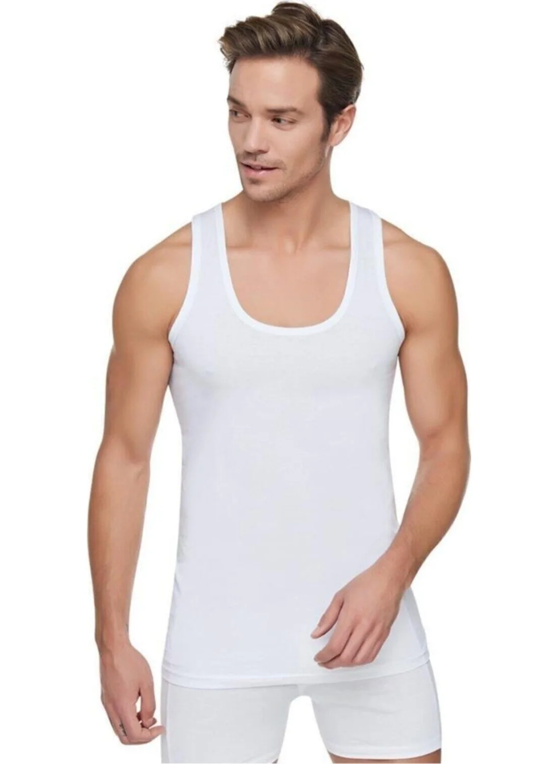 Tutku Men's White 6-Pack Classic Undershirt