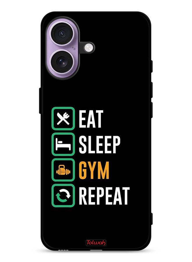 Tolwak Apple iPhone 17 Protective Case Cover Eat Sleep Gym Repeat - Image 1