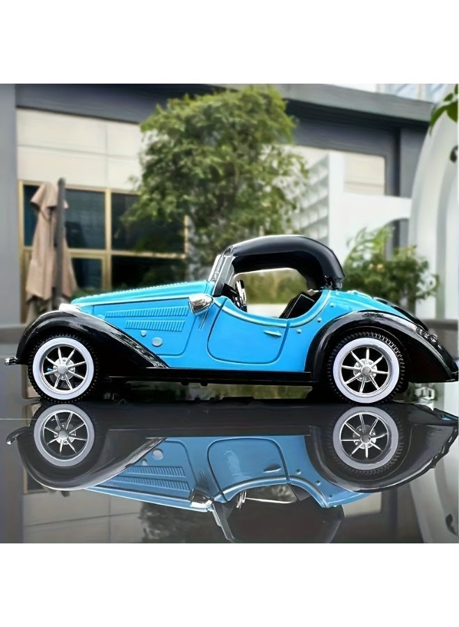 1:32 Scale Alloy Retro Car Model, Pull-Back Toy Vehicle with Openable Doors, Vintage Classic Design for All Ages, Ideal for Play, Collection & Home Decor - Image 2