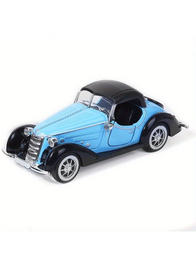1:32 Scale Alloy Retro Car Model, Pull-Back Toy Vehicle with Openable Doors, Vintage Classic Design for All Ages, Ideal for Play, Collection & Home Decor - Image 1