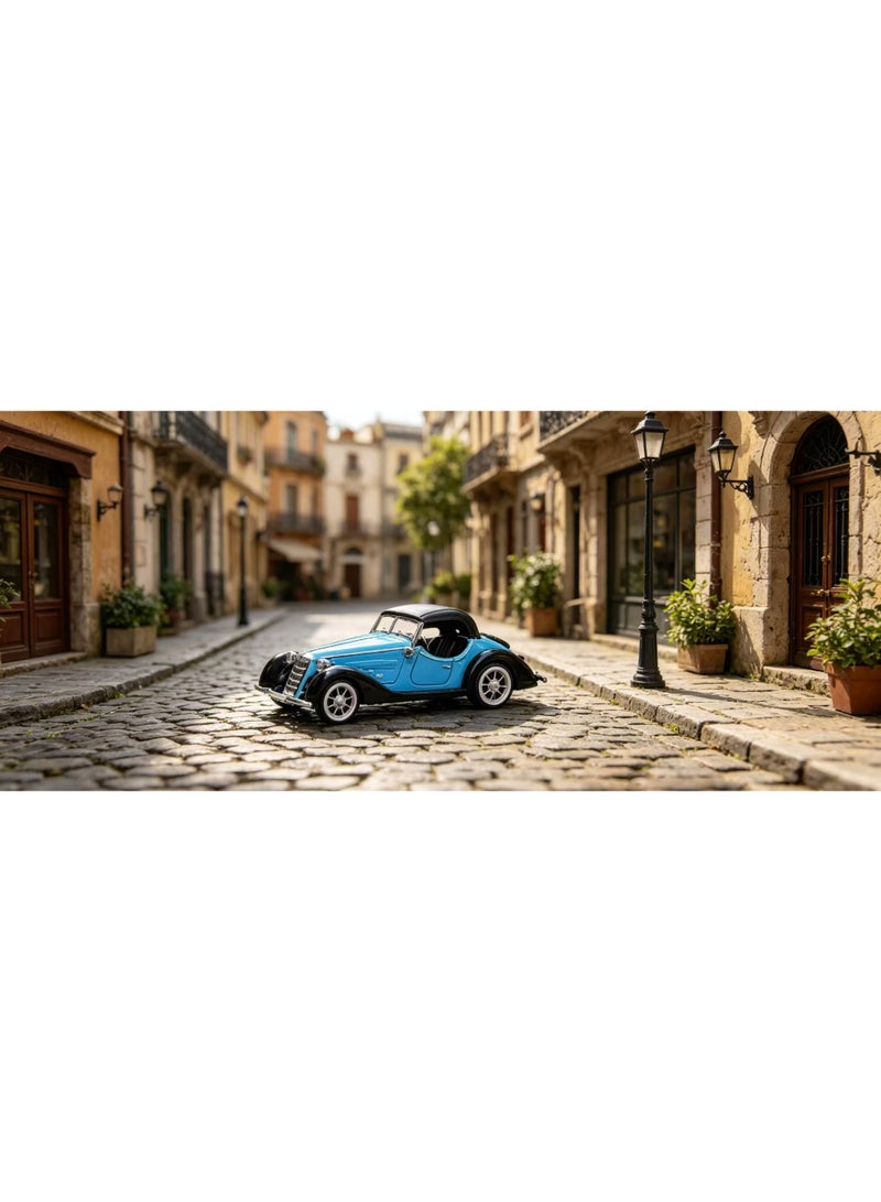 1:32 Scale Alloy Retro Car Model, Pull-Back Toy Vehicle with Openable Doors, Vintage Classic Design for All Ages, Ideal for Play, Collection & Home Decor - Image 4