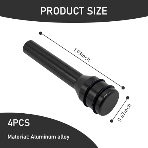 AutoBizarre Aluminum Alloy Door Lock Knobs - Inner Pull Pins for Car Decoration - Universal for All Cars (Black) - Image 2