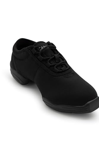 Capezio أحذية رقص كابيزيوا النسائية من القماش، سوداء، 8.5 أمريكي - Image 1