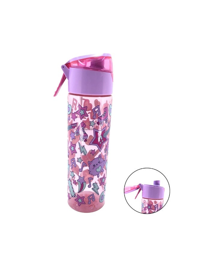 i-kola STAR PURPLE 750ML Kids Water Bottle for School | BPA-Free Plastic Water Bottle for Boys & Girls | Leakproof, Unbreakable, Easy to Drink, Quick Open Lock (TS-9214 B 4) - Image 1