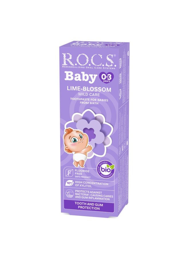 R.O.C.S Toothpaste R.O.C.S.® Baby with lime-blossom 0-3 Years 45 Grams - Image 3