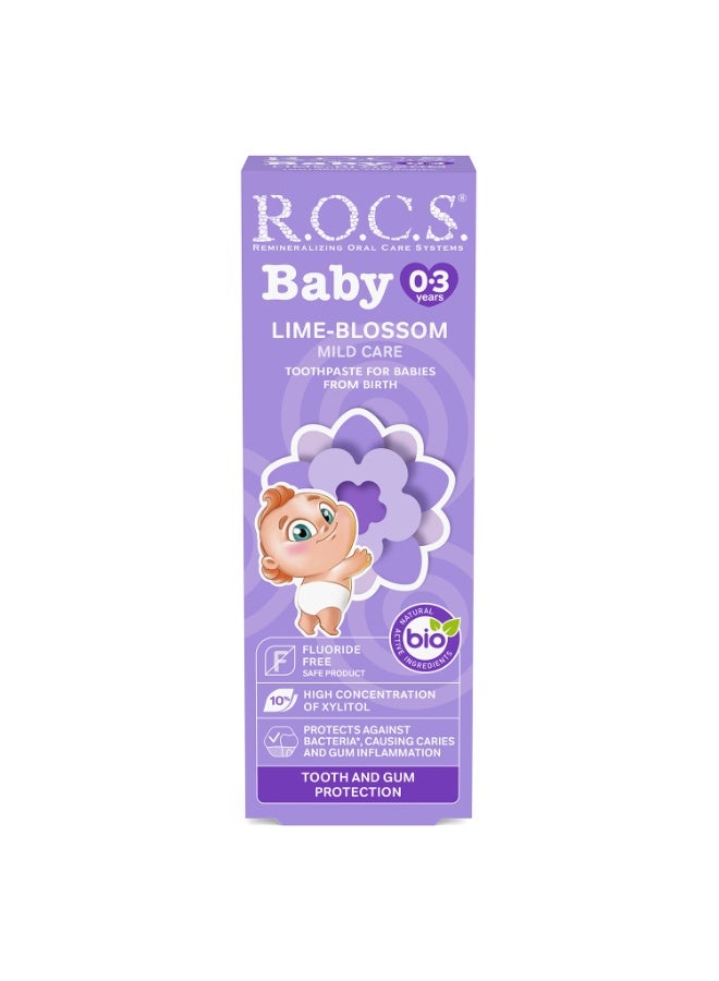 R.O.C.S Toothpaste R.O.C.S.® Baby with lime-blossom 0-3 Years 45 Grams - Image 4