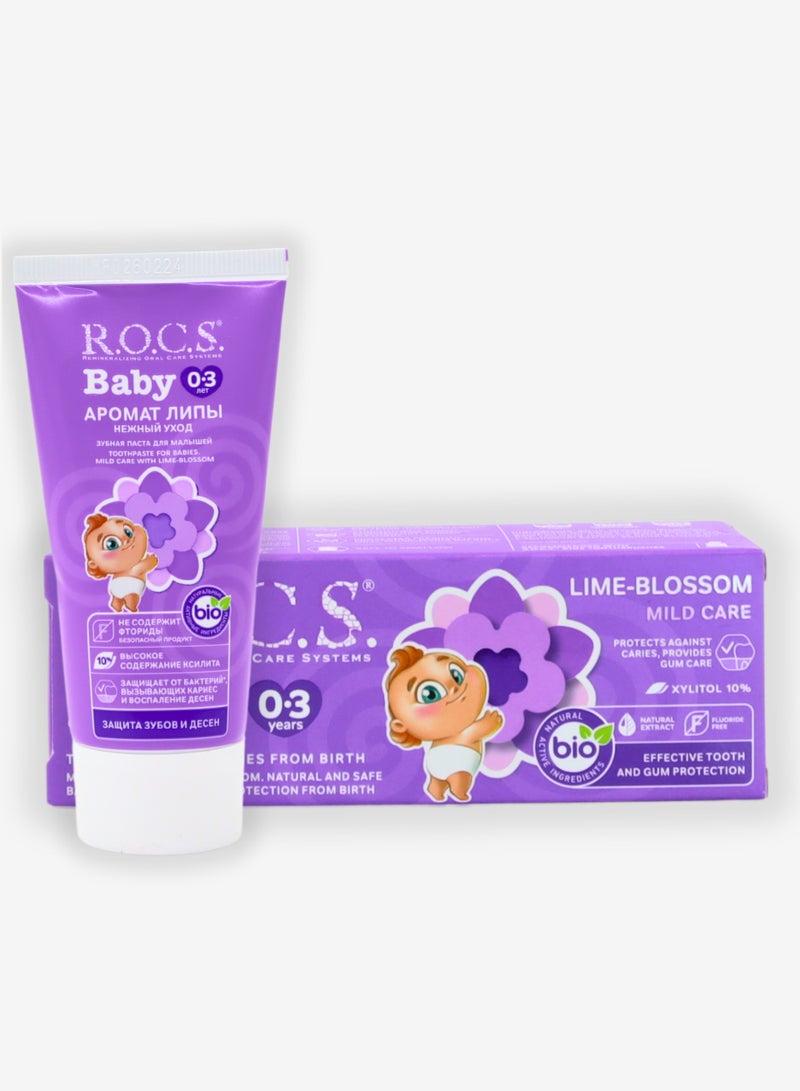 R.O.C.S Toothpaste R.O.C.S.® Baby with lime-blossom 0-3 Years 45 Grams - Image 1