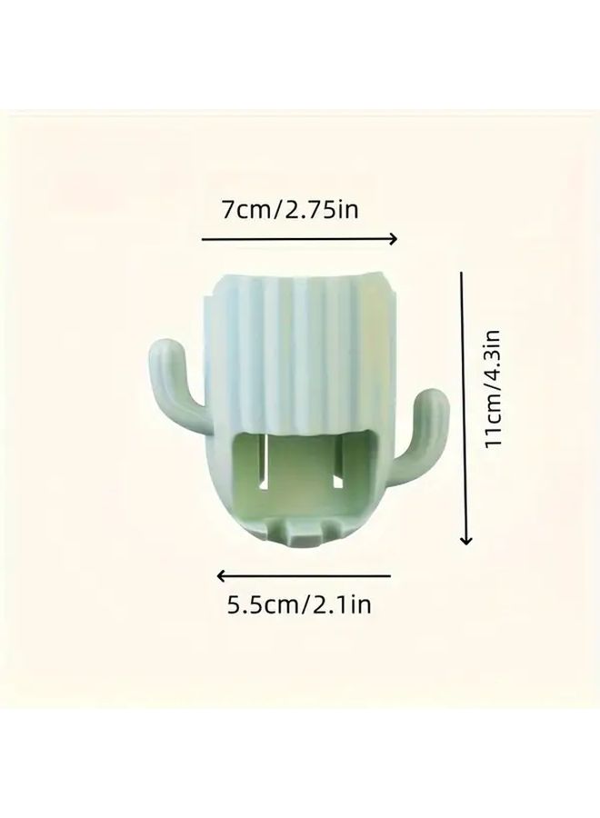 Blue Wall Mounted Toothbrush Holder Bathroom Storage Box Non Stick Plastic Home Decor - Image 3