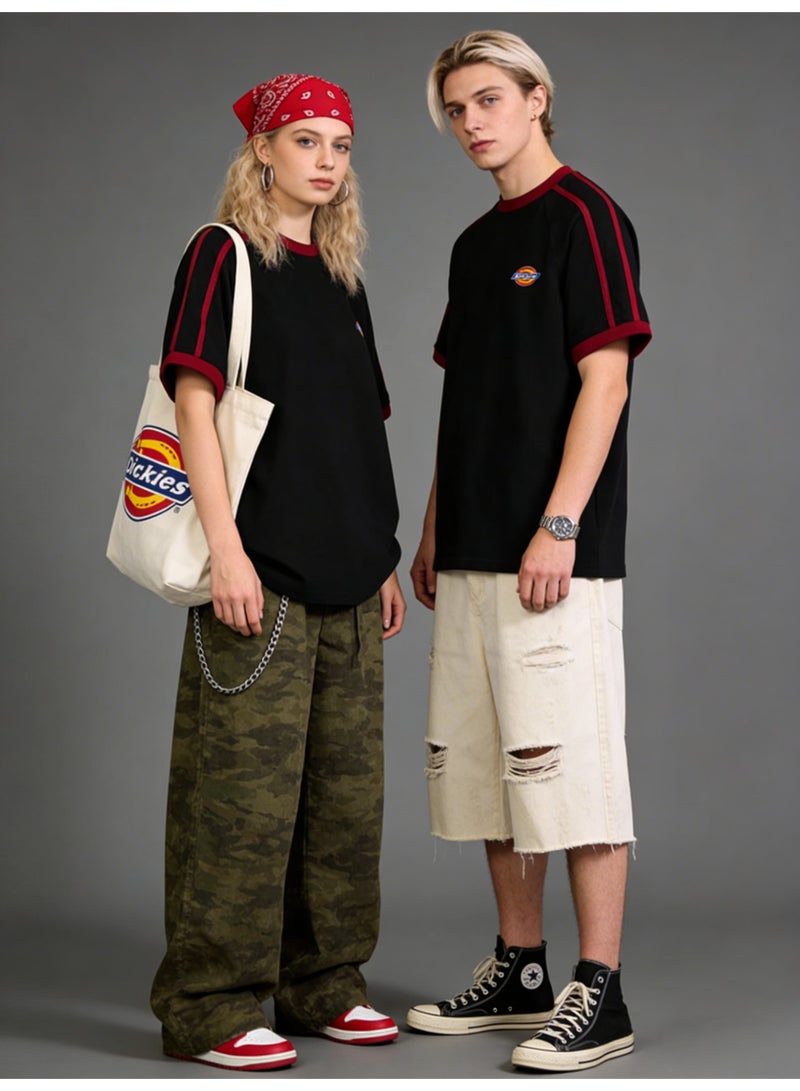 Dickies short sleeve tri-color logo graphic couple T-shirt top - Image 3