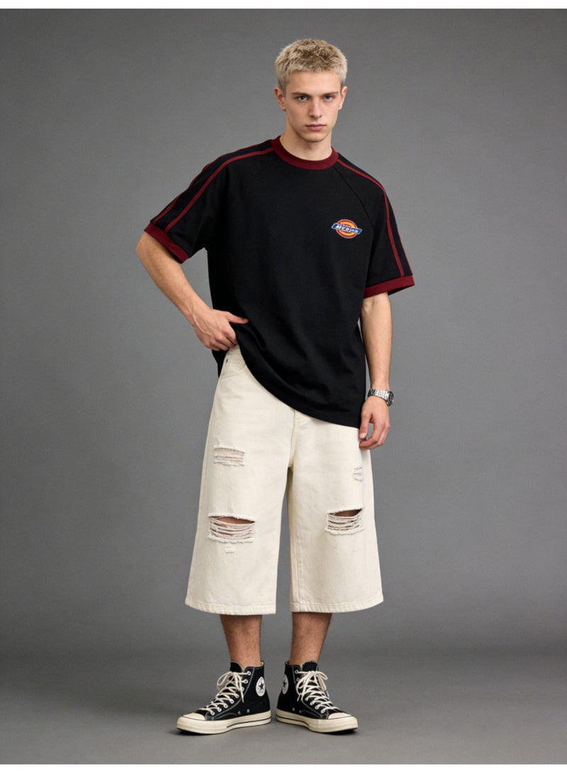 Dickies short sleeve tri-color logo graphic couple T-shirt top - Image 4