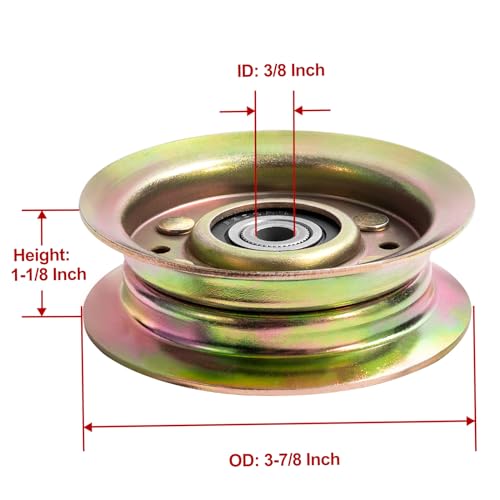 Parts Camp 532173438 Flat Idler Pulley for Husqvarna/AYP/Craftsman 104360X 131494 173438 532173438 John Deere AM103287 AM103480 AM108923 AM37321 Stens 280-623 Mower Pulley for 42" Decks - Image 2