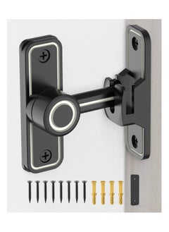 Y&D Sliding Barn Door Locks and Latches Hardware 90 Degree Right Angle Heavy Duty Gate Flip Latch Safety Bolt Home Security Lock for Bathroom Garage Bedroom Cabinet  - Image 1