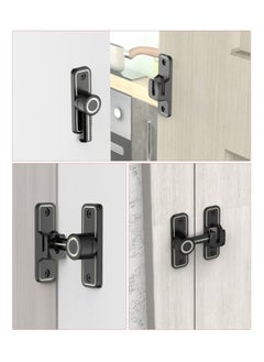 Y&D Sliding Barn Door Locks and Latches Hardware 90 Degree Right Angle Heavy Duty Gate Flip Latch Safety Bolt Home Security Lock for Bathroom Garage Bedroom Cabinet  - Image 5