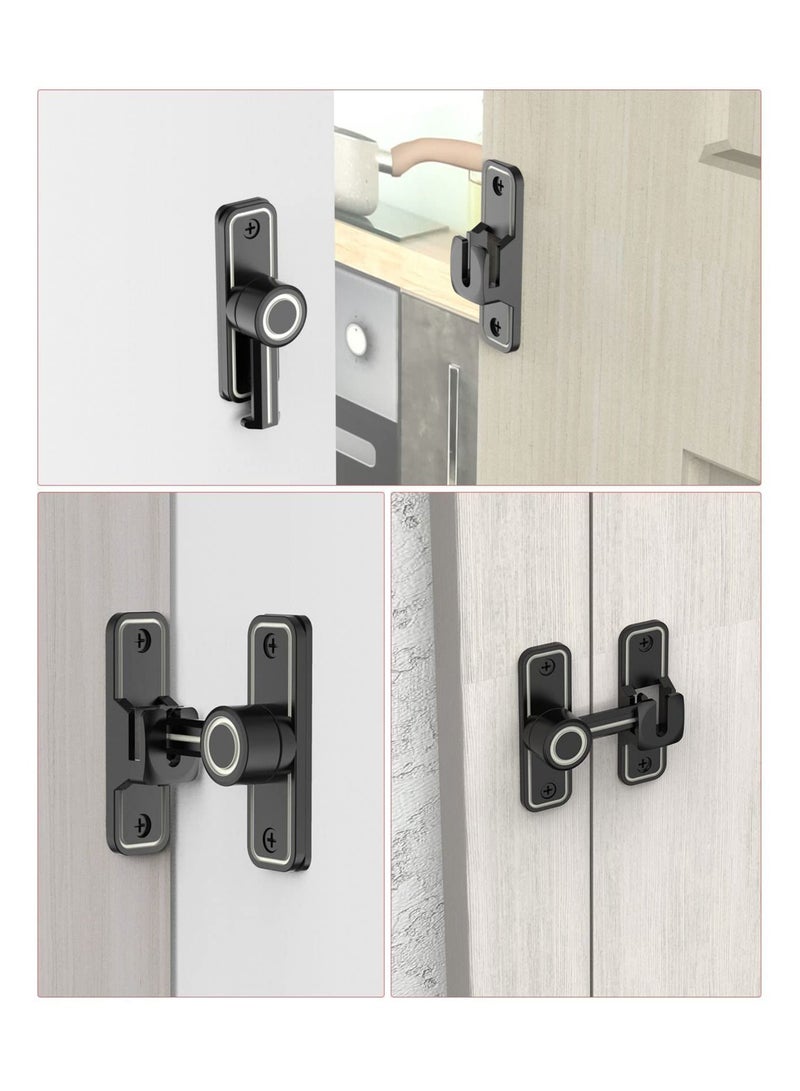 واي آند دي Sliding Barn Door Locks and Latches Hardware 90 Degree Right Angle Heavy Duty Gate Flip Latch Safety Bolt Home Security Lock for Bathroom Garage Bedroom Cabinet  - Image 5