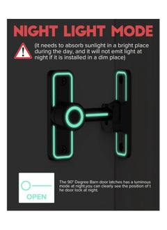 Y&D Sliding Barn Door Locks and Latches Hardware 90 Degree Right Angle Heavy Duty Gate Flip Latch Safety Bolt Home Security Lock for Bathroom Garage Bedroom Cabinet  - Image 2