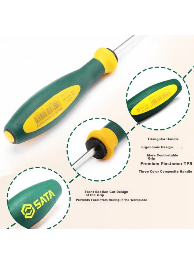 Sata G Series Two-color Handle Flathead Screwdriver 3x100mm 63709 - Image 2