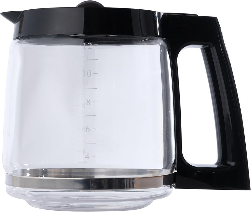 MRX Solutions Replacement 12-Cup Glass Carafe for Cuisinart Coffee Maker (fits DCC-1200PRCCHW-12, CHW-12P1, DCC-1100BK, DCC-1200, DCC-2650, DGB-550BK, DGB-550BK1 DGB-625BC, DGB-700BC, SS-12) - Image 2