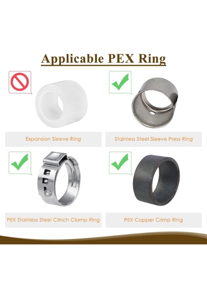 وصلة تي من مادة PEX مقاس 3/4 بوصة، وصلة PEX لإصلاحات السباكة، وصلة نحاسية متينة وقوية (4 قطع) - Image 5