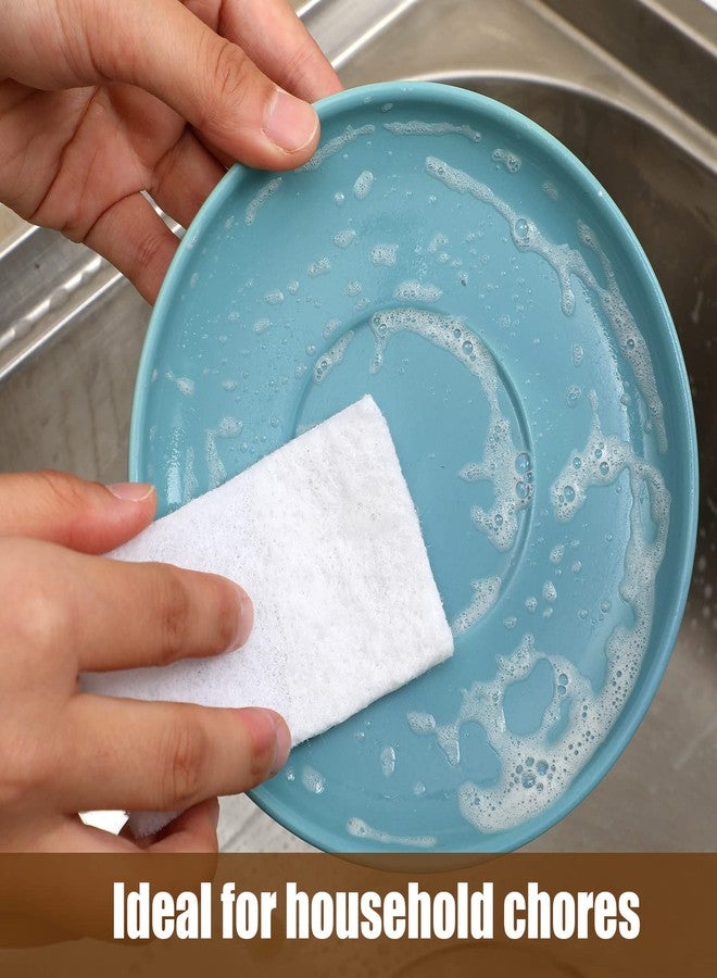 Eaasty 20 قطعة وسادة تنظيف بيضاء غير خادشة وسادات فرك غير منسوجة إسفنجة فرك متعددة الأغراض مادة كاشطة منظف متعدد الأسطح للتنظيف والتلميع (4 × 6 بوصات) - Image 5