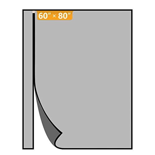 Yotache Left Right Side Universal Opening Magnetic Screen Door Fits Door Size 60 x 80, Reinforced Sewing Net Curtain for Balcony, French, Sliding Glass Door, Actual Screen Size 62" x 81" - Image 1