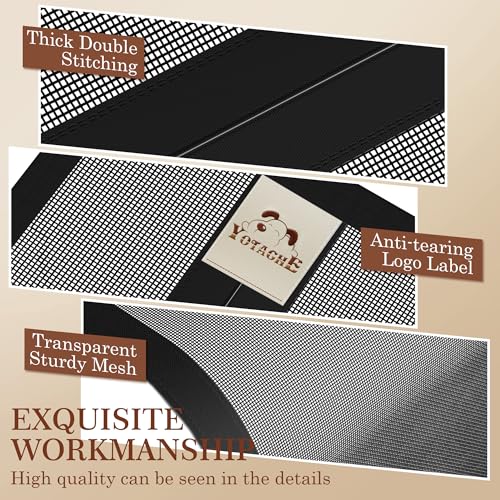 Yotache Left Right Side Universal Opening Magnetic Screen Door Fits Door Size 60 x 80, Reinforced Sewing Net Curtain for Balcony, French, Sliding Glass Door, Actual Screen Size 62" x 81" - Image 5