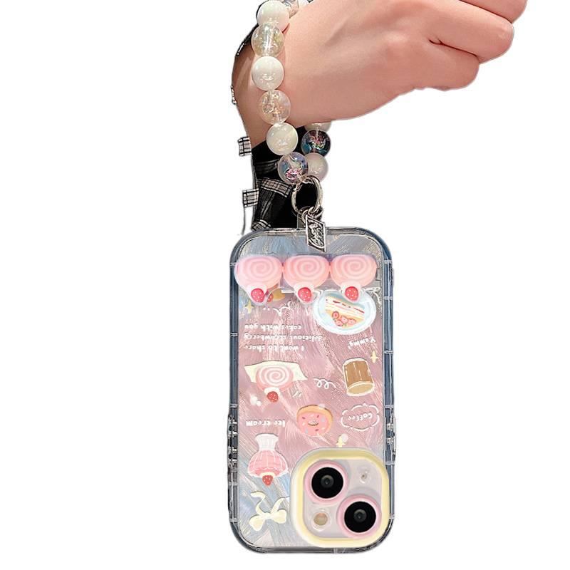 Protective Case | Shockproof Cover for iPhone 16 / 16 Plus / 16 Pro / 16 Pro Max | Strawberry Cake | Silicone | Drop Protection | Full Coverage - Image 5
