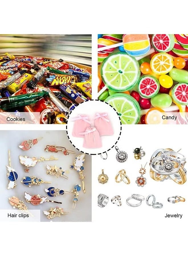 10-Piece Pink Velvet Jewelry Drawstring Bags, Jewelry Gift Bags Storage Bag Packing Bag(10*12cm） - Image 5