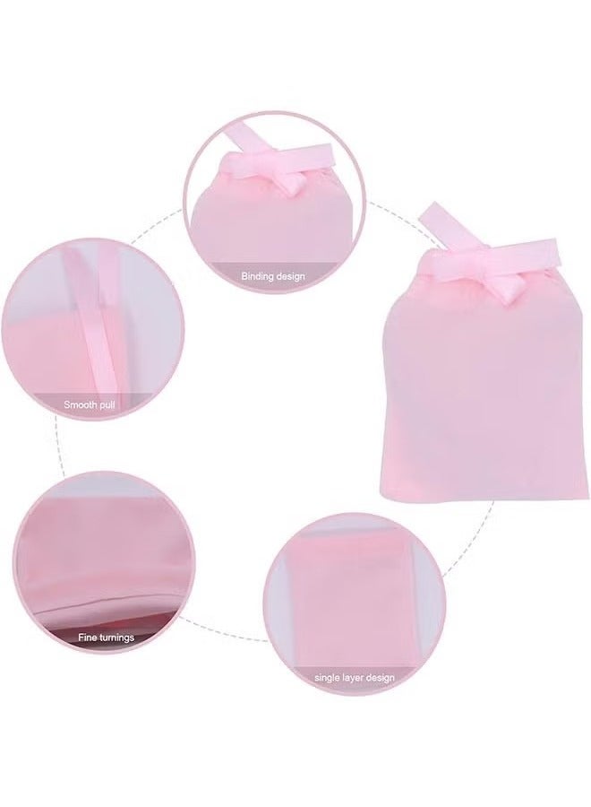10-Piece Pink Velvet Jewelry Drawstring Bags, Jewelry Gift Bags Storage Bag Packing Bag(10*12cm） - Image 3
