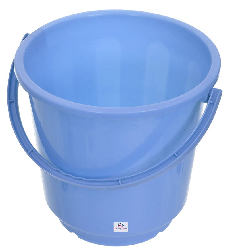 Kuber Industries Heart Home Unbreakable Virgin Plastic Bucket with Lid For HomeKitchenOffice 16Ltr Blue47HH01174 - Image 4