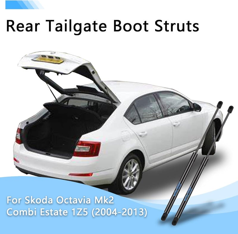 Koaudb 2Pcs Boot Struts for Skoda Octavia Mk2 Combi Estate 1Z5 2004-2013 Rear Tailgate Boot Gas Struts Lift Support System Gas Strut Heavy Duty 480N 492MM Car Tailgate Boot Struts Replace #1Z9827550 - Image 2
