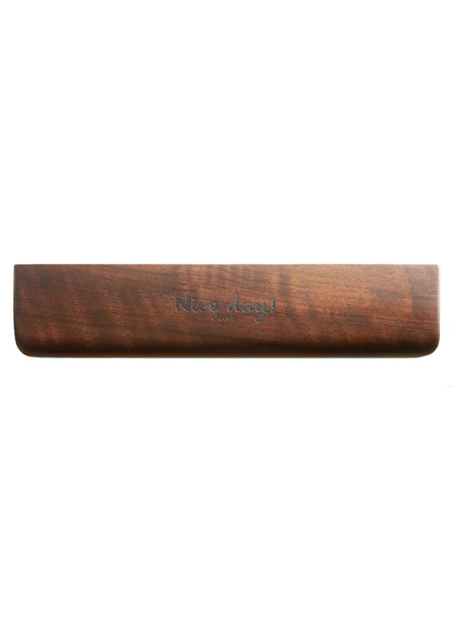 Exco Black Walnut 87-key Wooden Keyboard Tray Rounded Edge Mechanical Keyboard Wrist Rest Computer Palm Support Mouse Pad Gaming Wooden Wrist Pad 84-key Small Size 0621 - Image 2