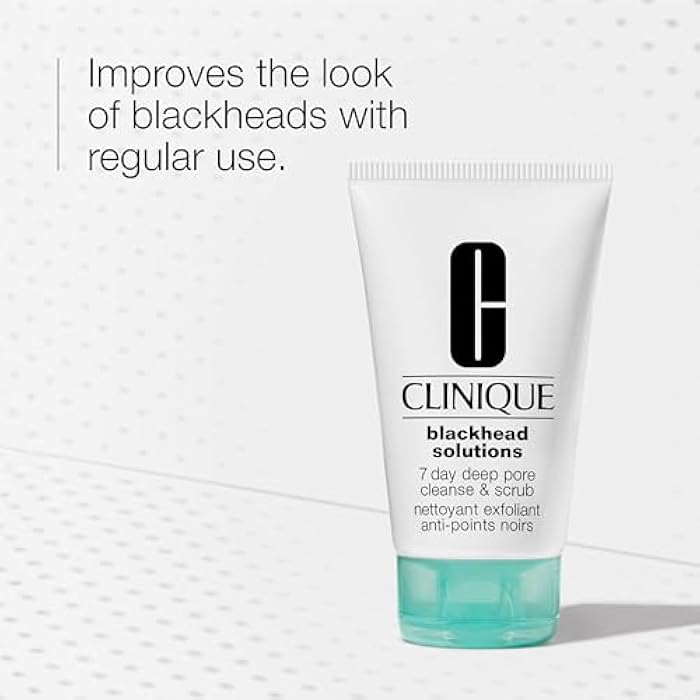 Clinique Blackhead Solutions 7 Day Deep Pore Cleanse & Scrub, Daily Face Cleanser Facial Scrub With Salicylic Acid + Vitamin E For All Skin Types, 4.2 Fl Oz - Image 2