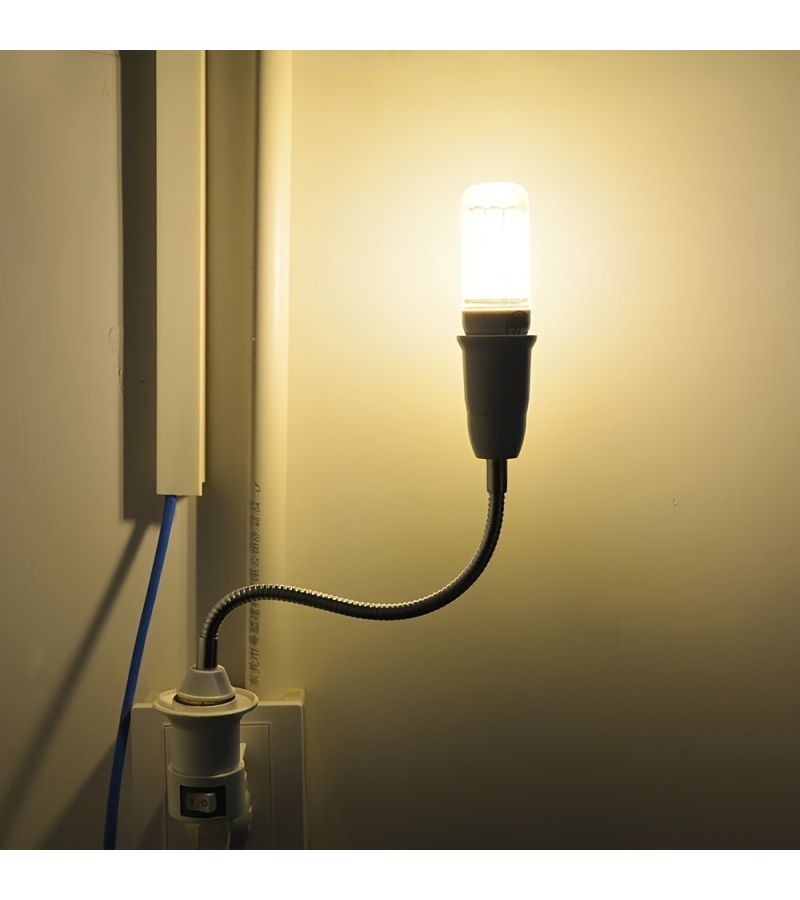 مقبس تمديد لمبة LED مرن من E27 إلى E27 مع قاعدة - 20 سم - Image 3