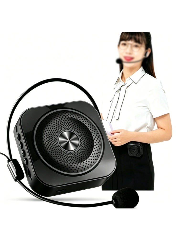 Arabest Wireless Voice Amplifier with Lavalier Microphones, Portable Voice Amplifier, Microphone with Speaker, Mini Megaphone with Clip on/Lapel Mic Teacher Microphone for Classroom Speech - Image 1